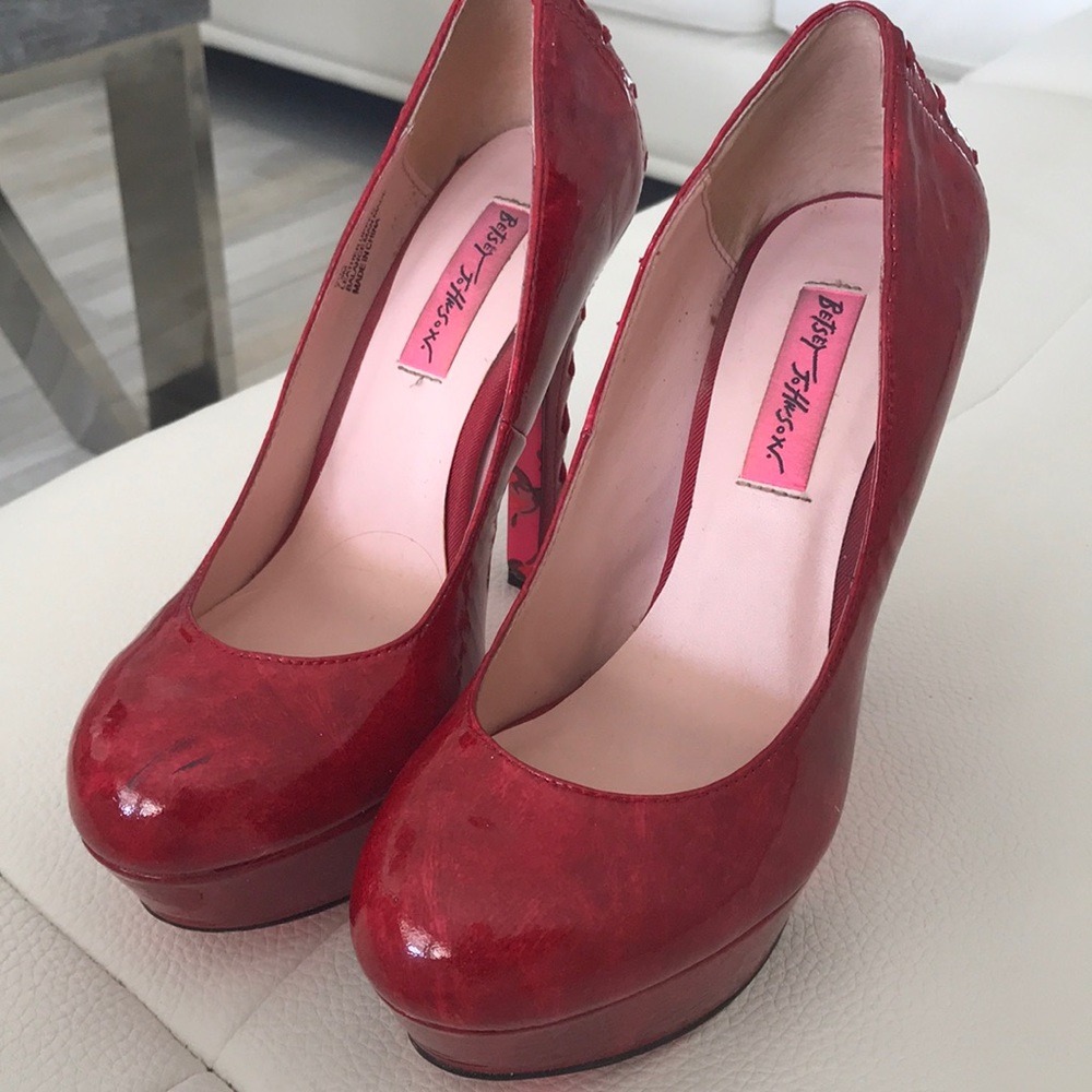Red Betsey Johnson pumps